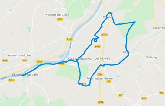 Les étapes de votre balade - 47 Km Les étapes de votre balade - 47 Km